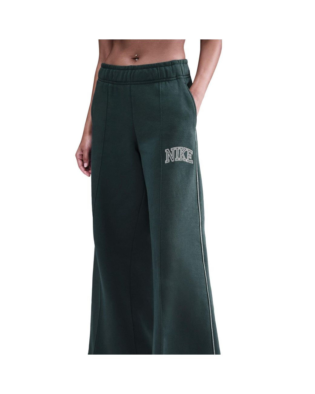 Nike Green Speed Fleece Solid Patterned Joggers