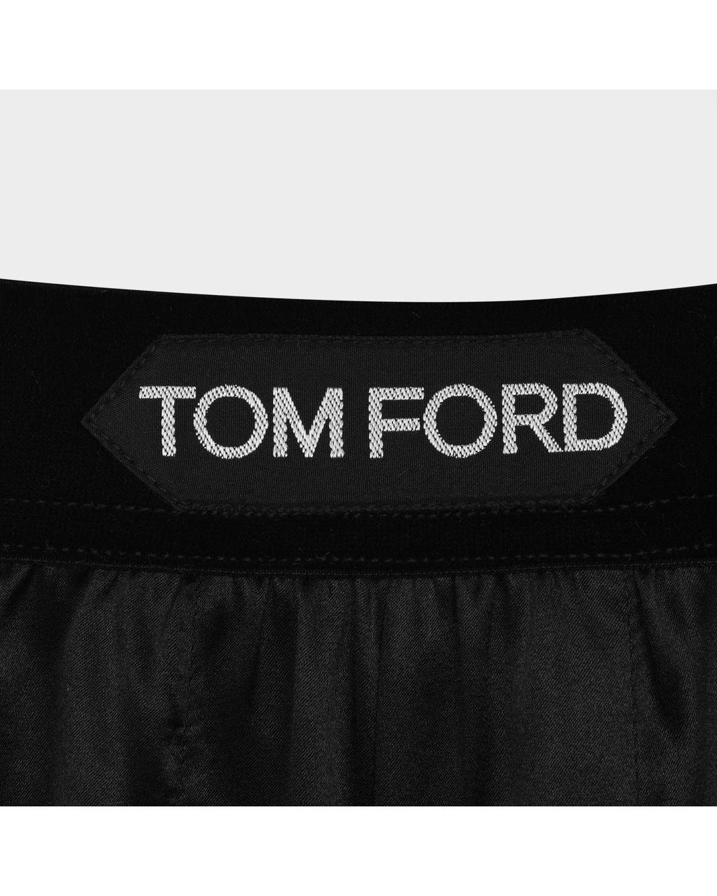 Tom Ford Black Logo Silk Boxers for men