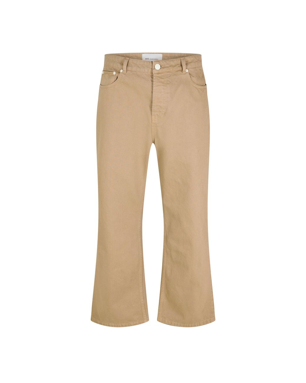 AMI Natural Straight Leg Trousers for men