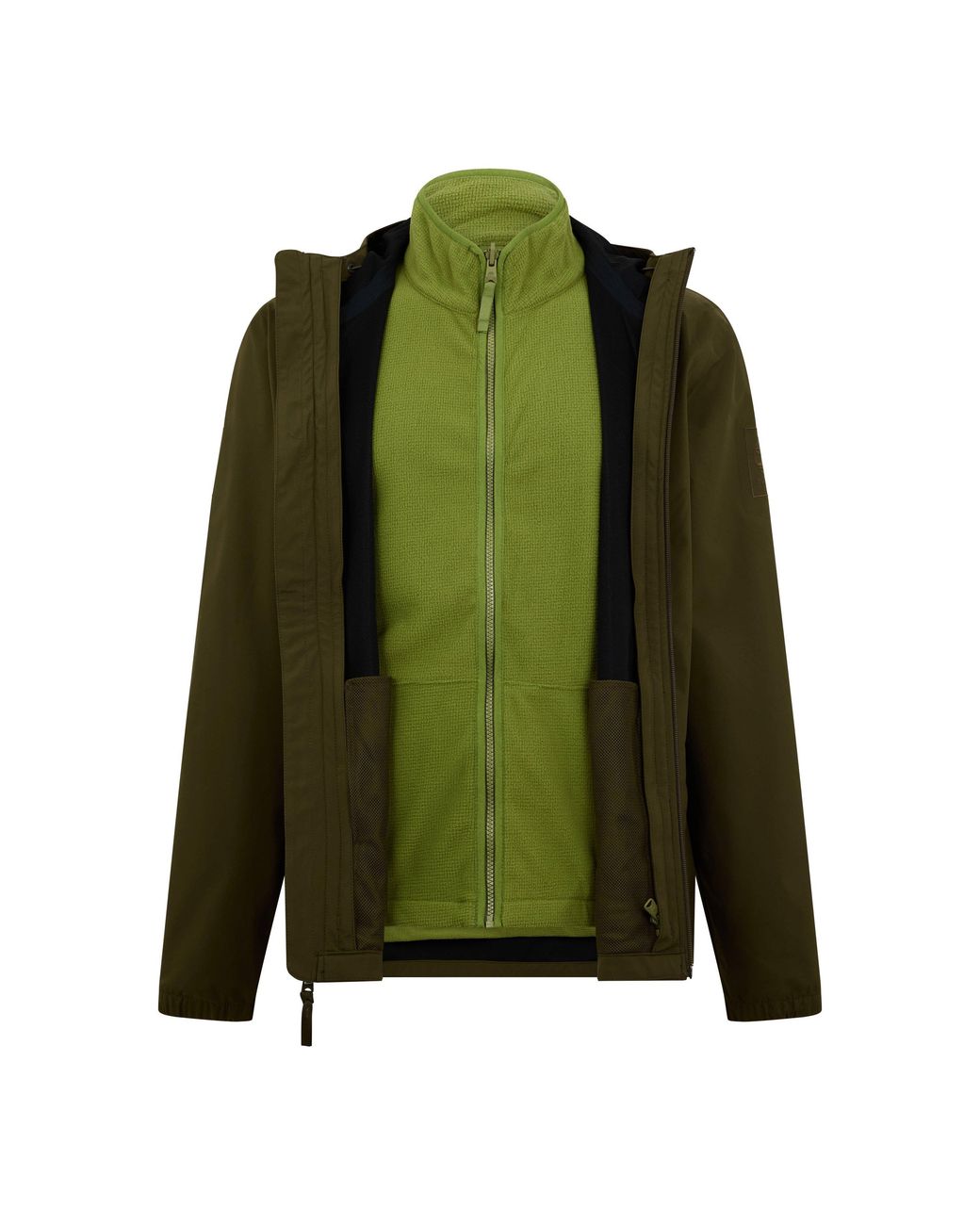 Timberland Green Weather Resistant 3-In-1 Rain Anorak for men
