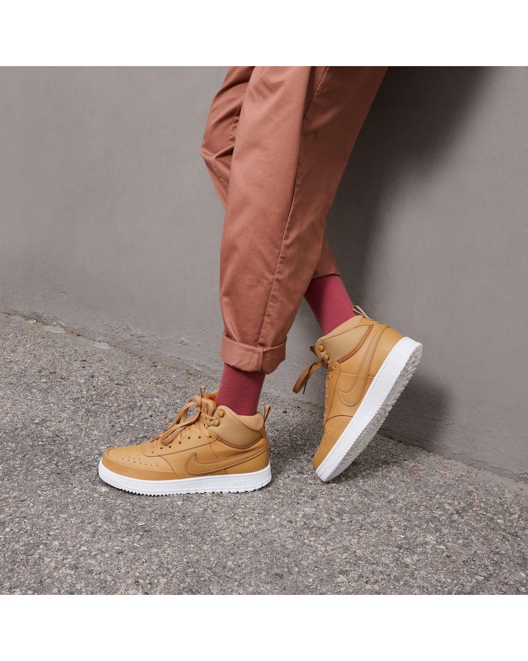 Nike Brown Court Vision Mid Next Nature for men