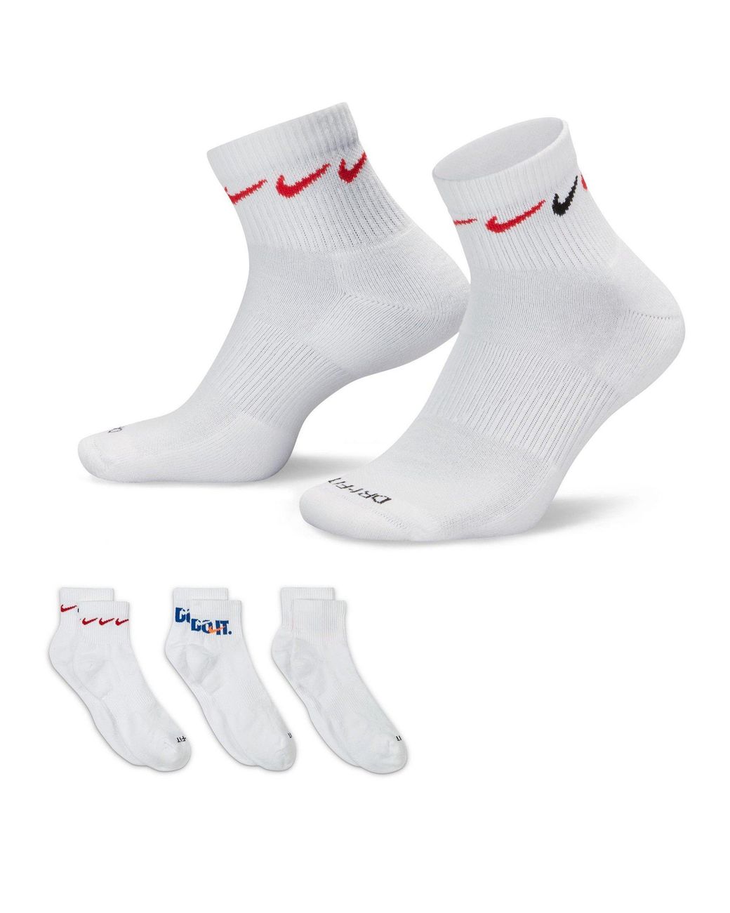 Nike White Everyday Plus Trainer Socks for men