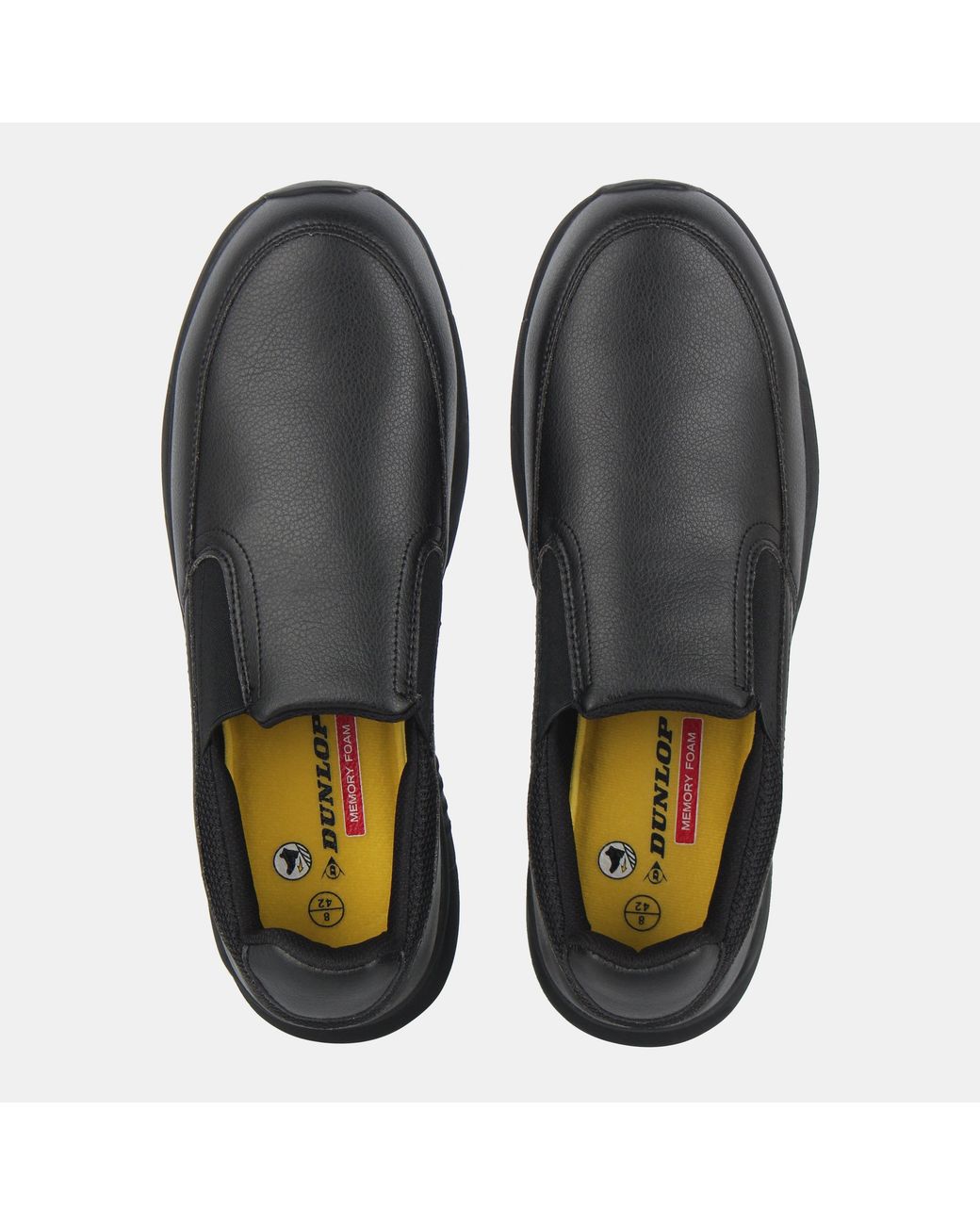 Dunlop Black Troy Synthetic Memory Foam Occupational Shoes for men
