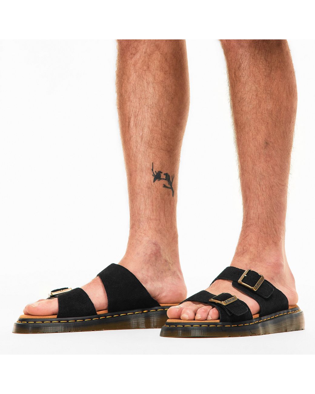 Dr. Martens Black Josef Suede Slide for men