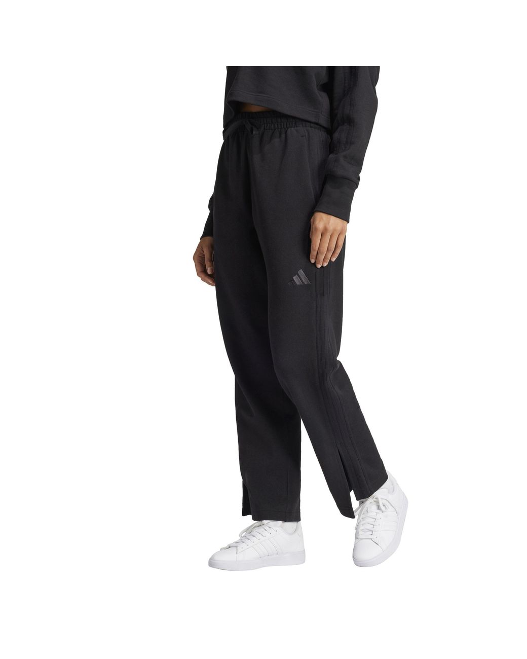 Adidas Black Open Ankle Jersey Joggers