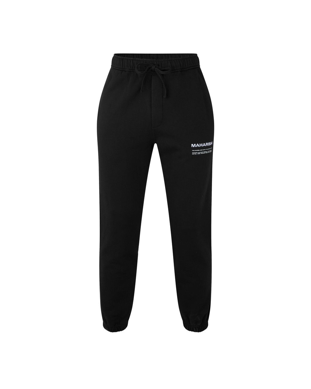 Maharishi Black Tapered Jogging Bottoms for men