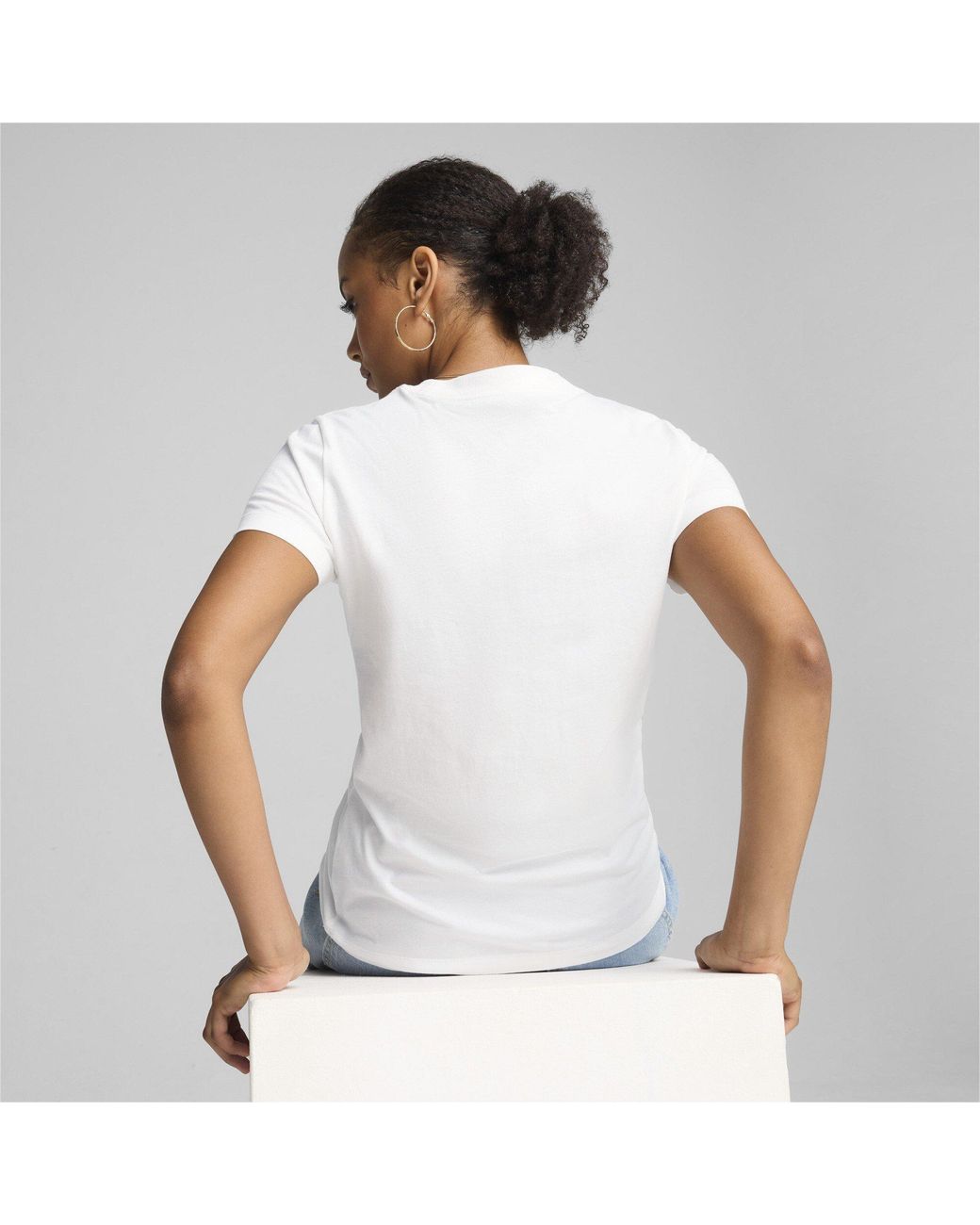 PUMA White Squad Graphic Regular Fit T-Shirt