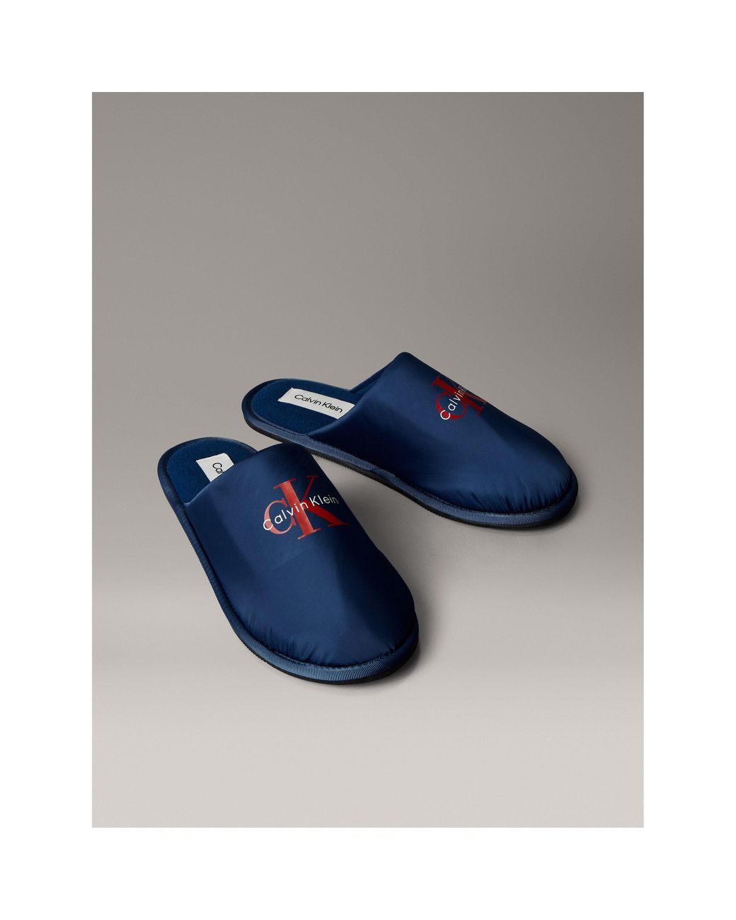 Calvin Klein Blue Ck Mono Mule Slippers for men