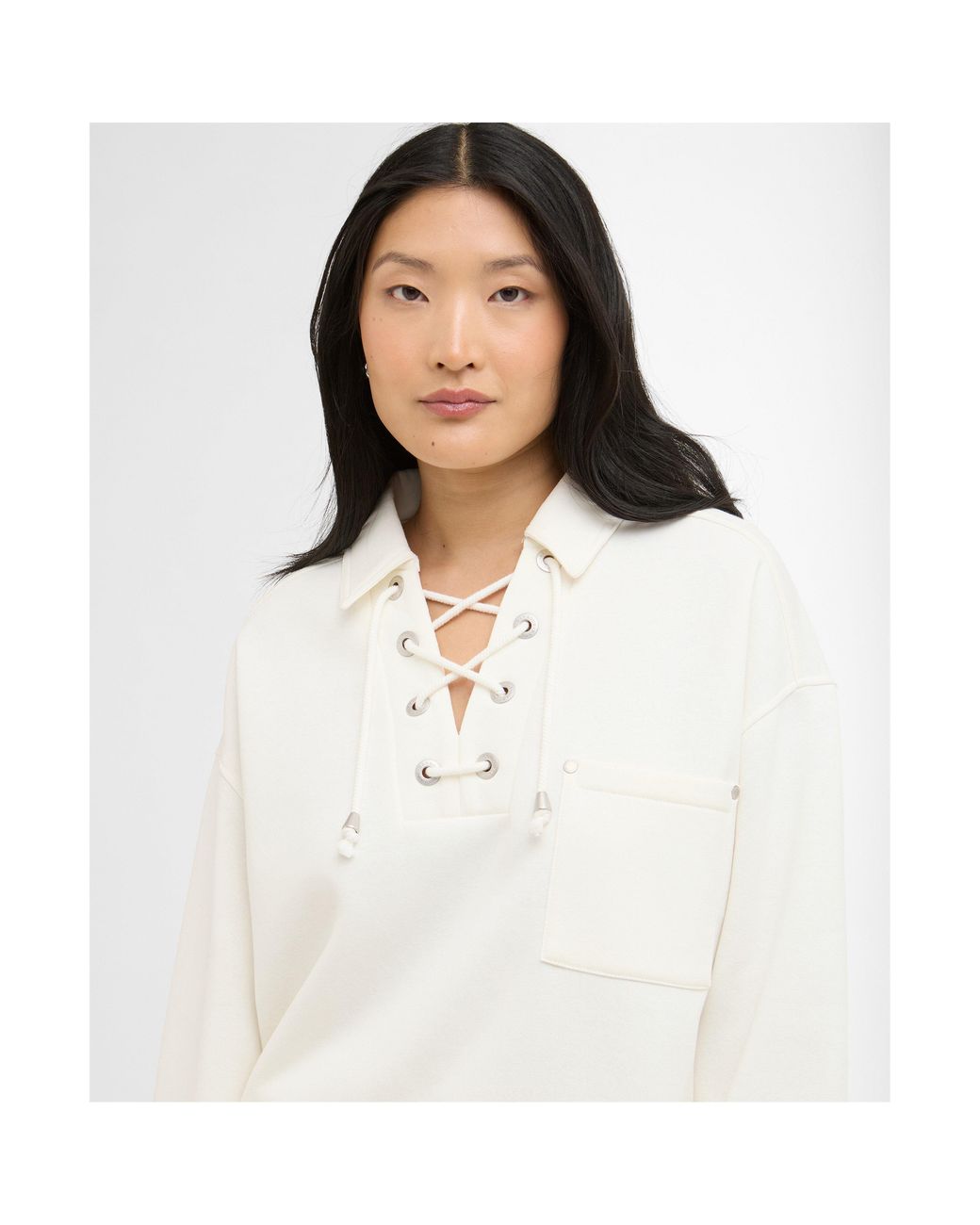 Barbour White Daya Sweatshirt