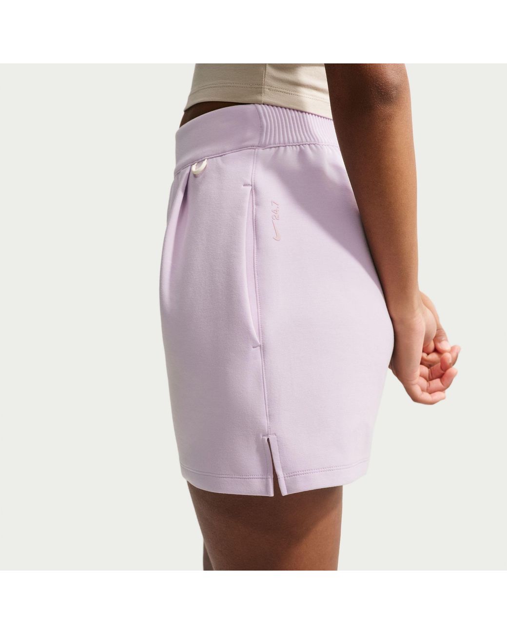 Nike Purple 24.7 Relaxed-Fit Tracksuit Shorts