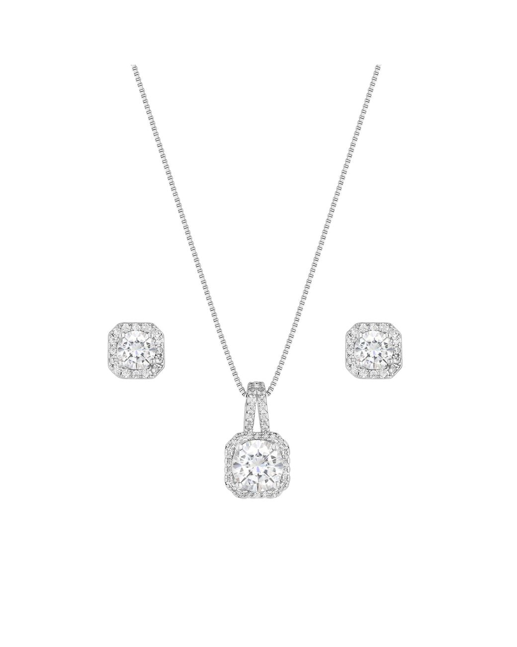 Jon Richard Gray Plated Crystal Matching Set