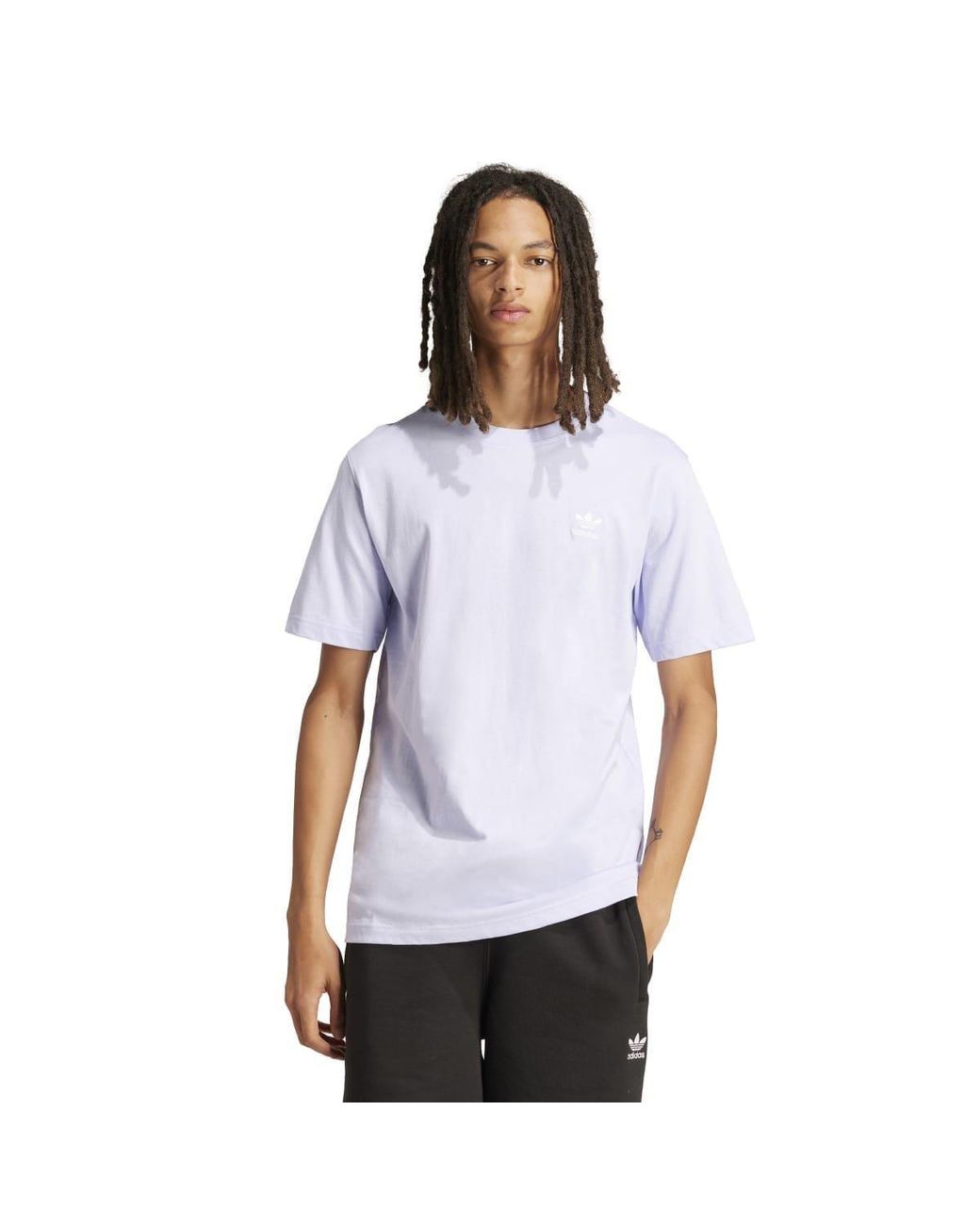 Adidas Originals White Trefoil Essentials T-Shirt for men