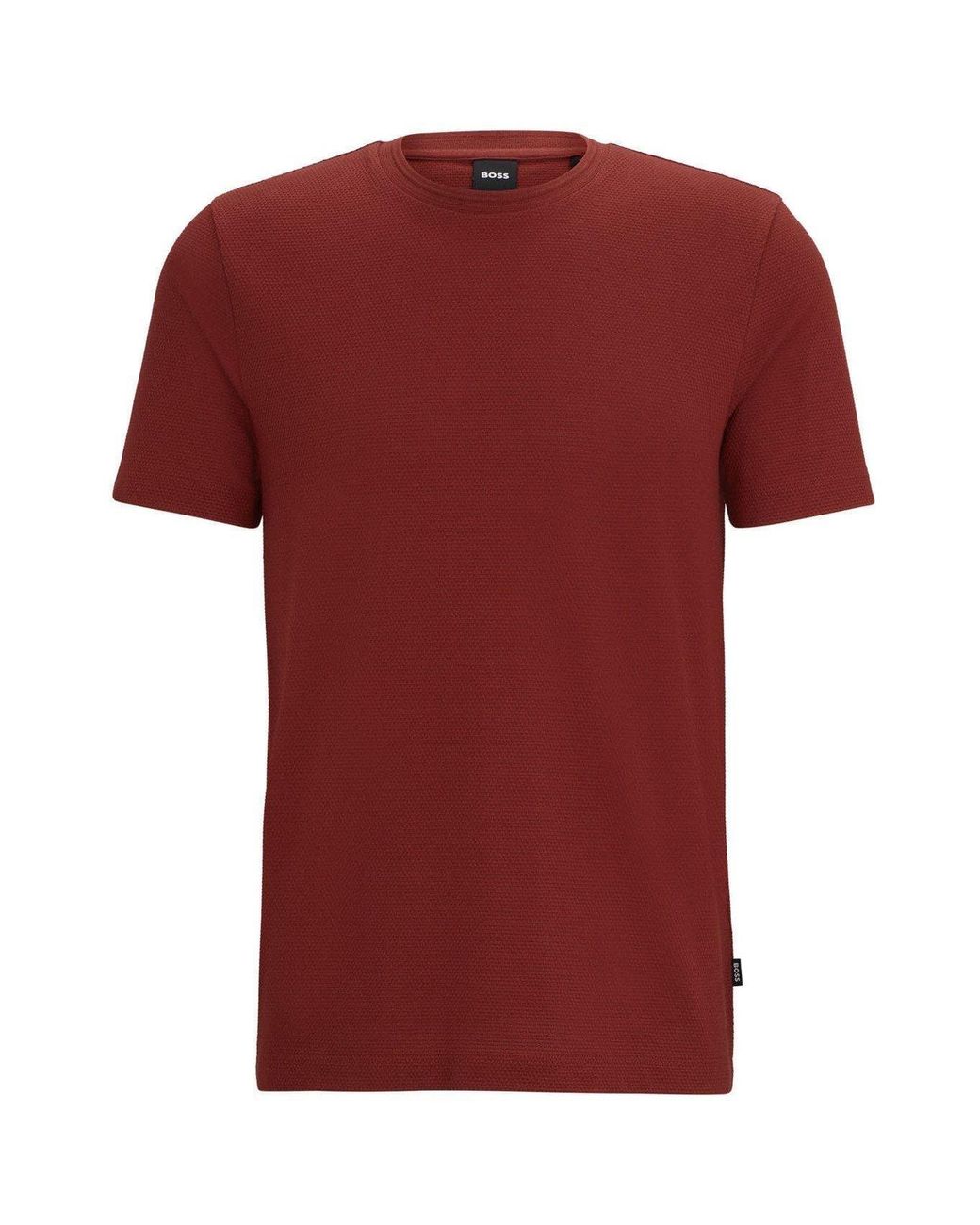Boss Red Tiburt Bubble Jacquard Structure T-Shirt for men
