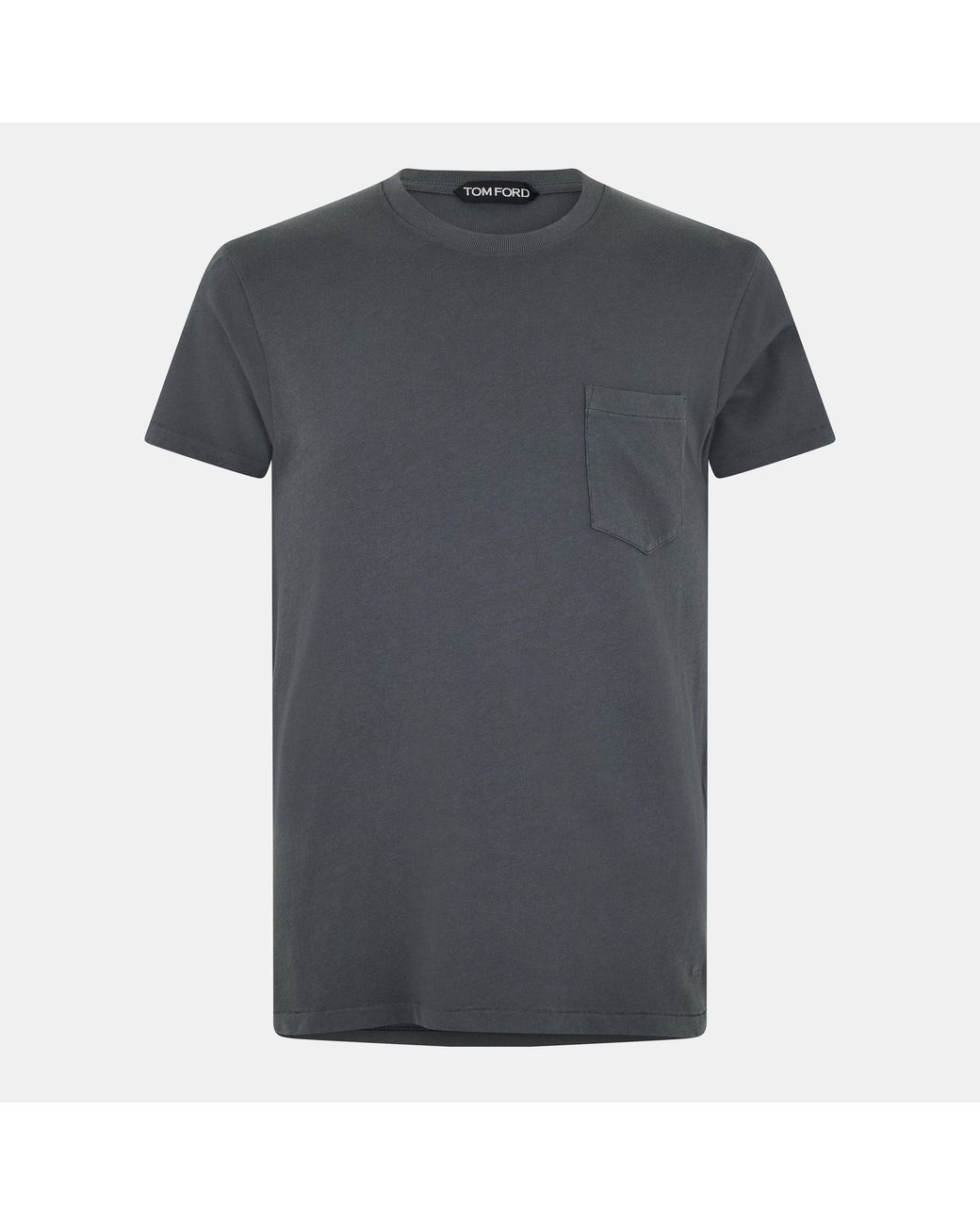 Tom Ford Gray Cotton Classic Fit Short Sleeve Polo Shirt for men