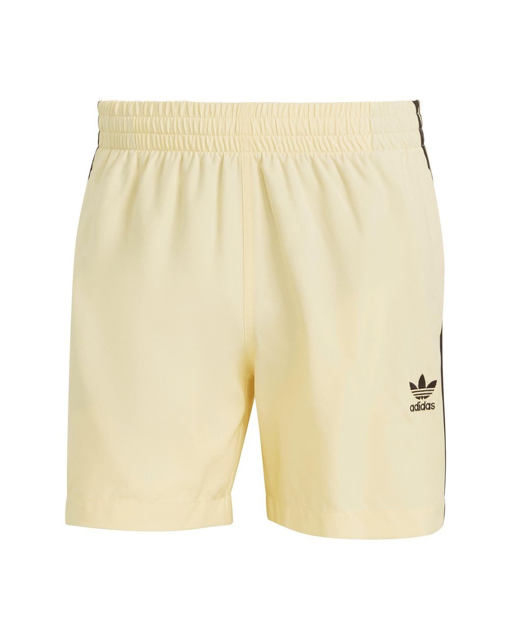 Adidas Originals Natural Adicolor 3-Stripes Swim Shorts for men