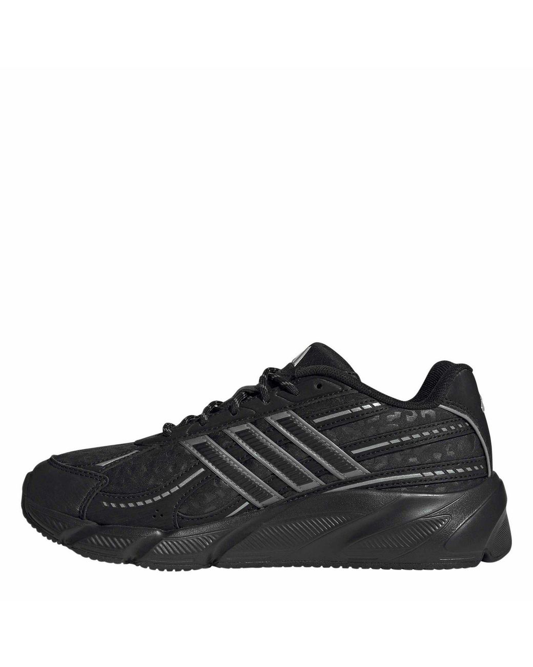 Adidas Black Technochaos 2 Leopard Low Top Sneakers for men