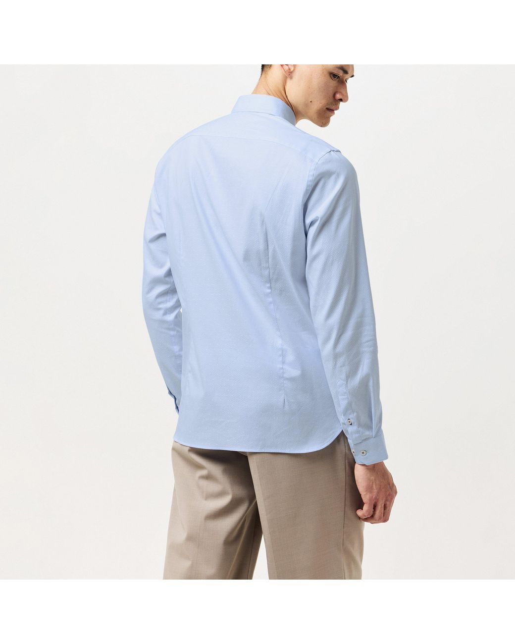 Ted Baker Blue Hart Diamond Dot Slim Shirt for men