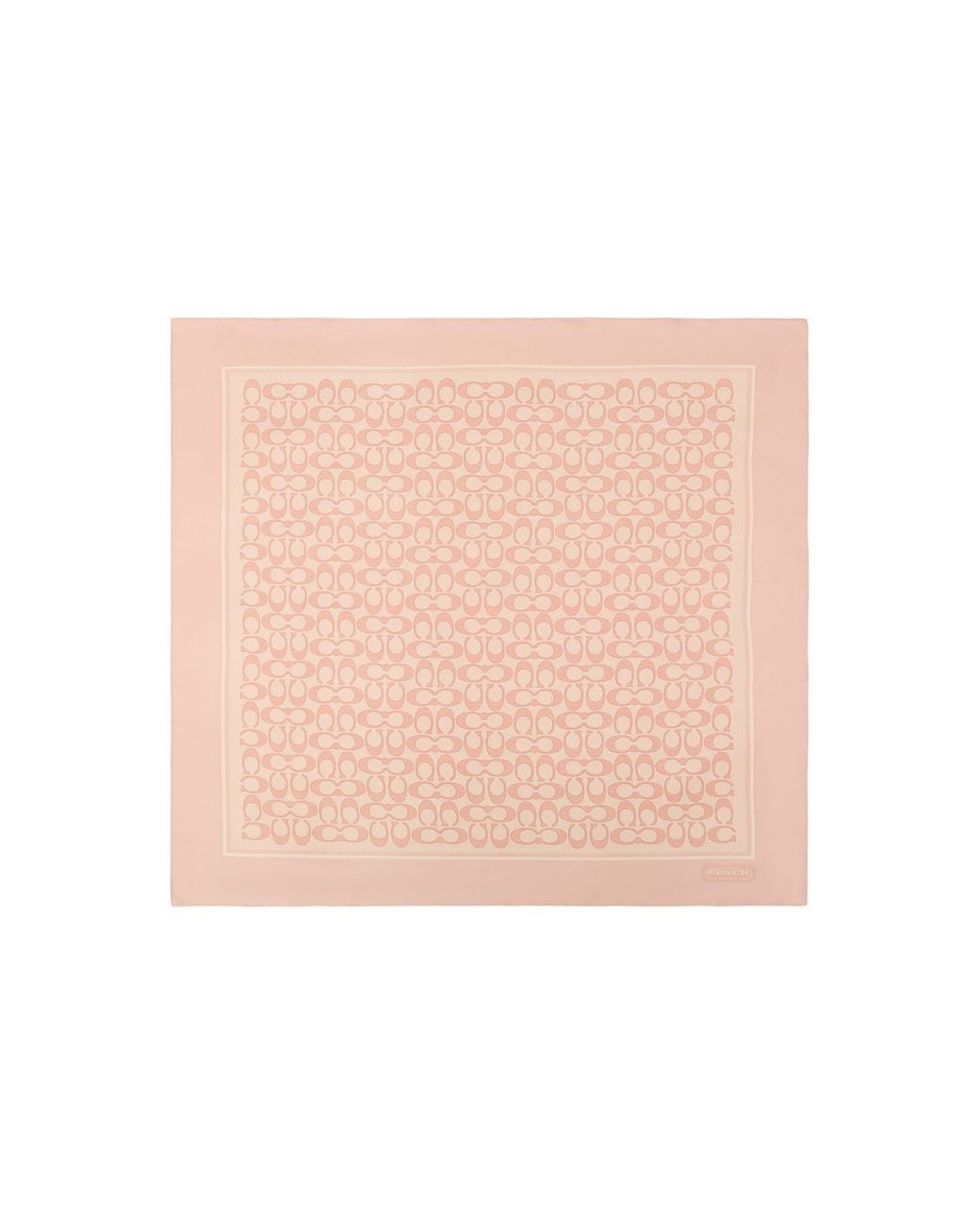 COACH Pink Signature C Printed Silk Square