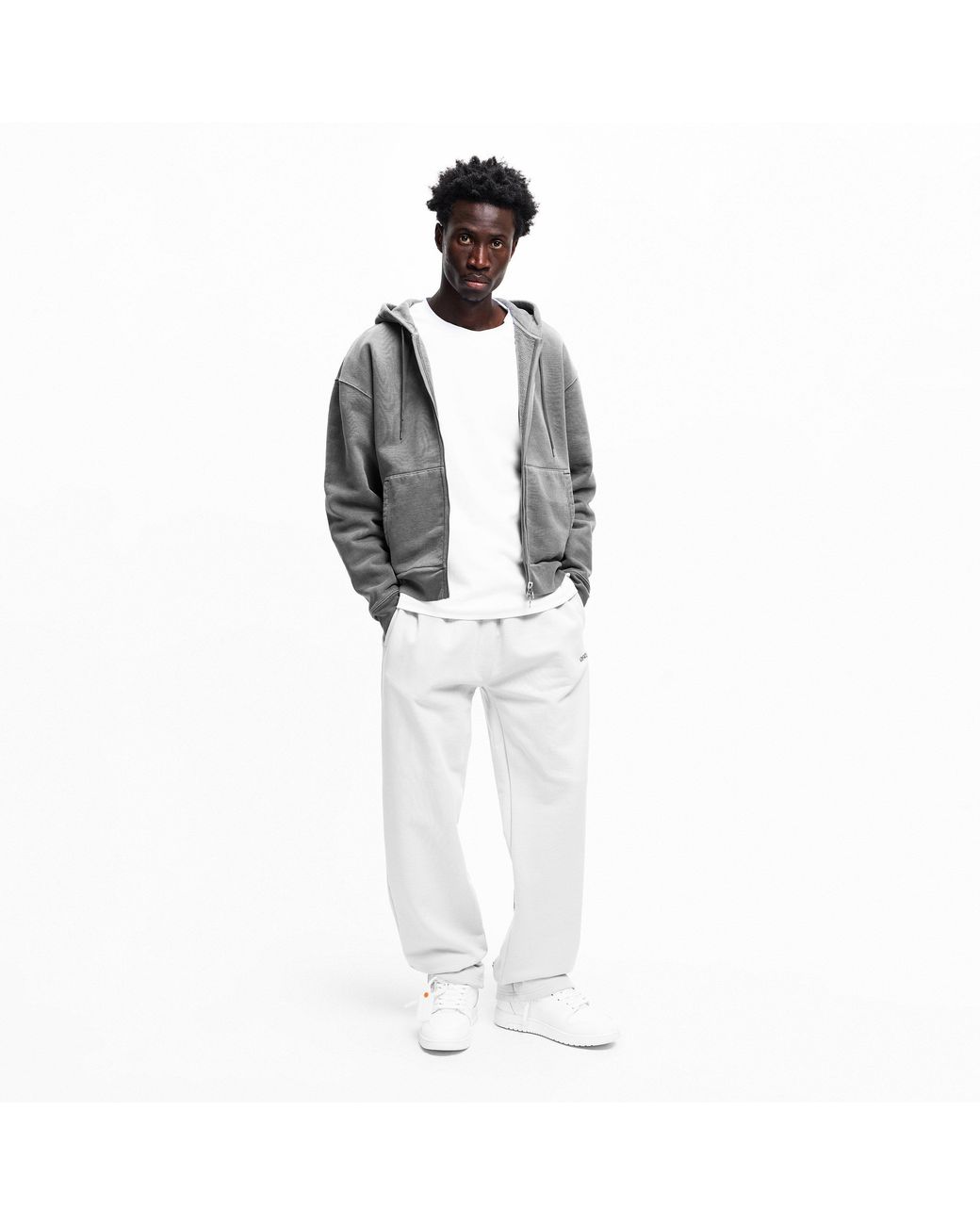 Off-White c/o Virgil Abloh White Closed Hem Fleece Joggers for men
