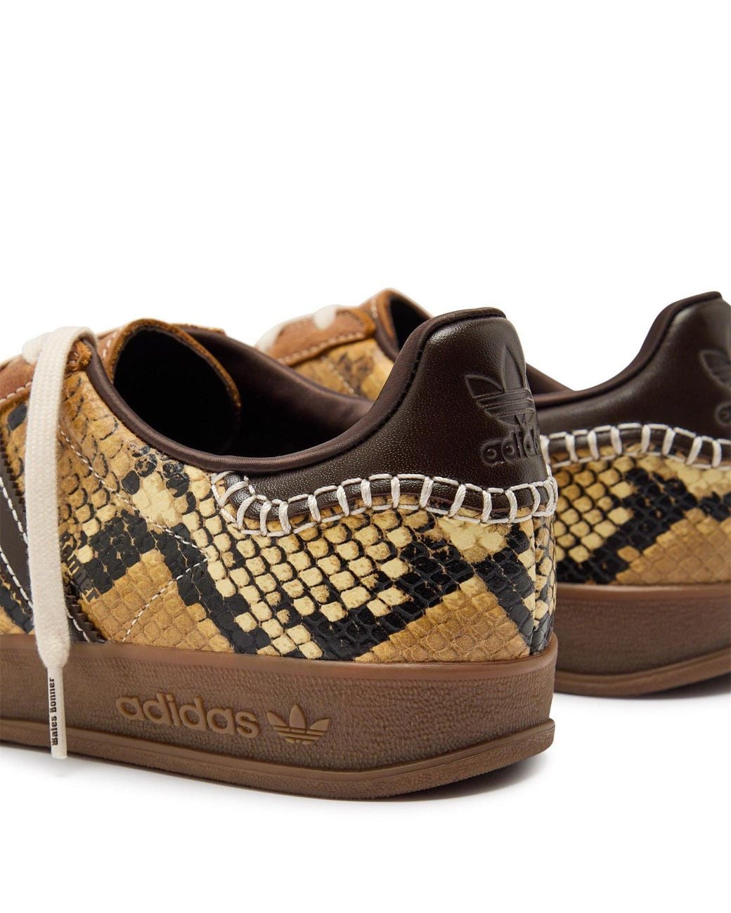 Adidas Originals Brown Gazelle Wales Bonner Snake Low-Top Trainers
