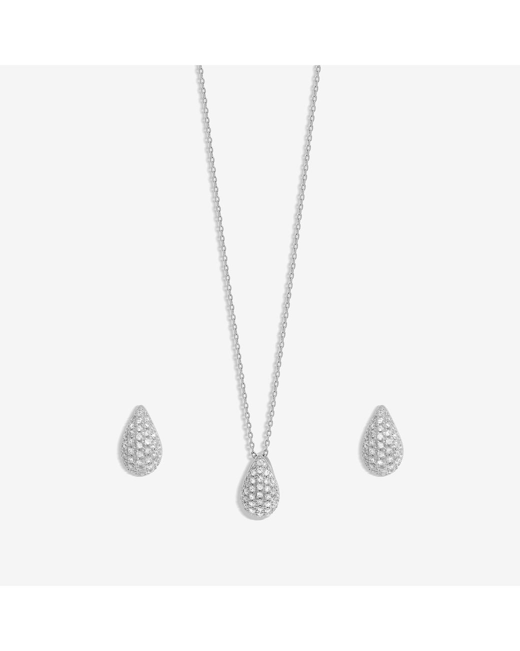 Inicio Blue Cubic Zirconia Teardrop Set