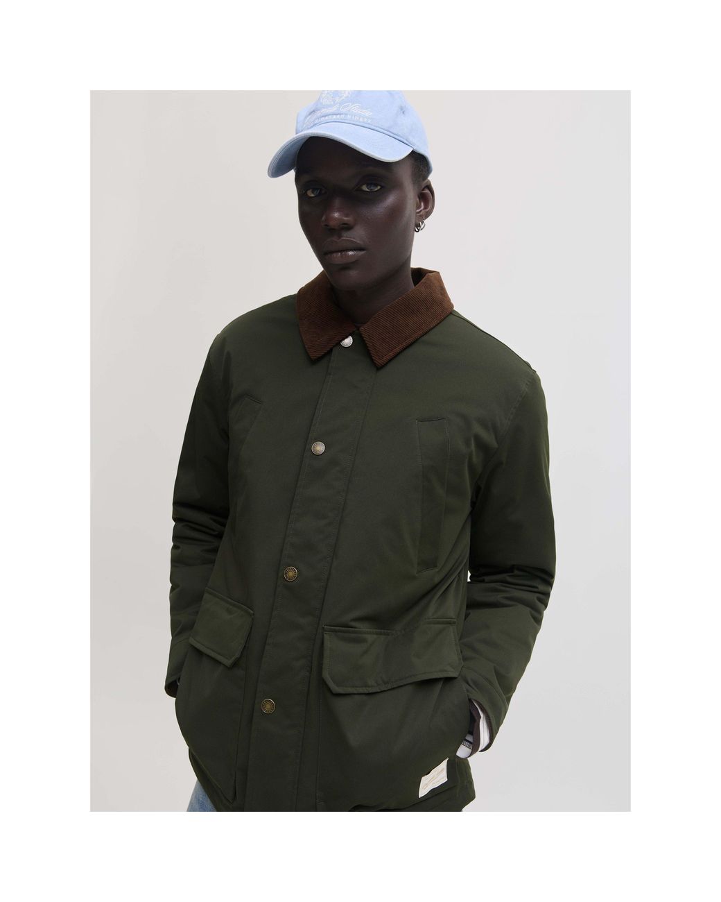 Jack & Jones Green Norrebro Padded Field Jacket for men