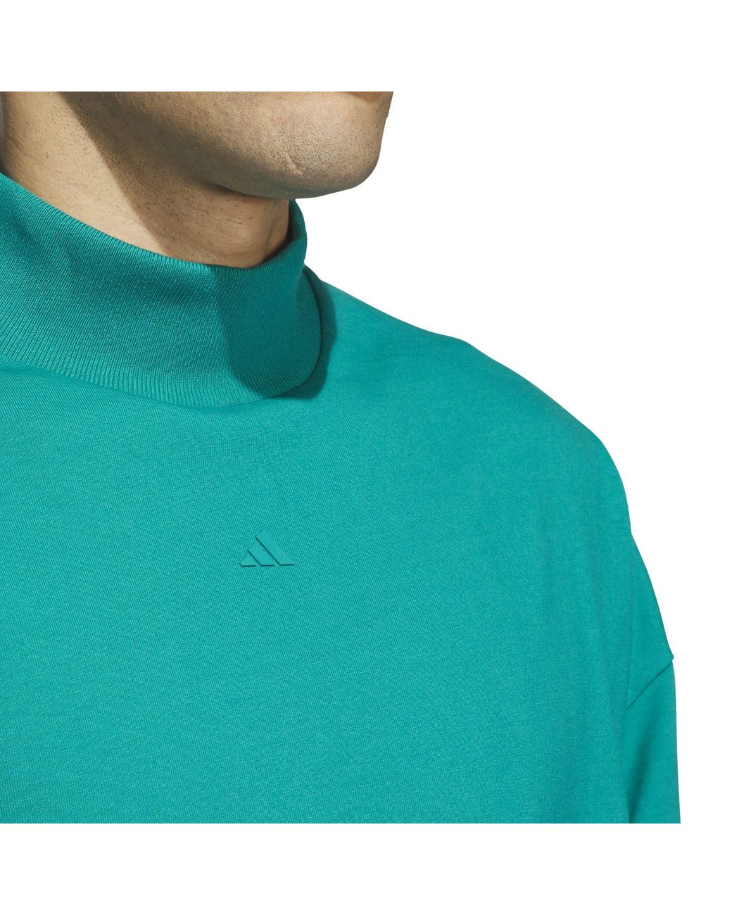 Adidas Blue Basketball Long Sleeve Tee T-Shirt for men