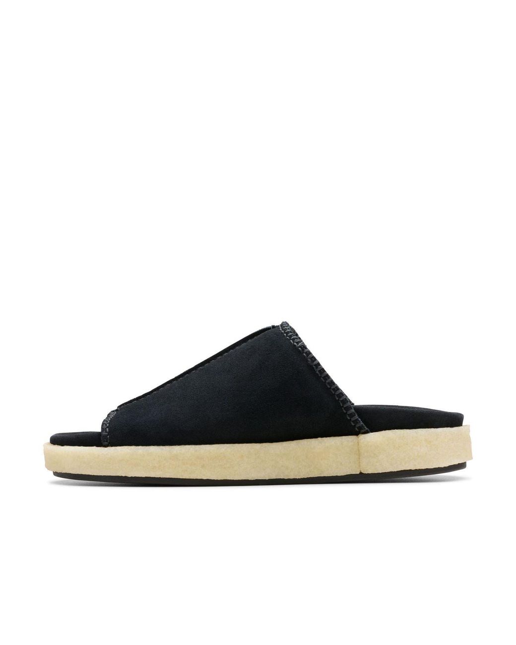 Clarks Blue Overleigh Suede Sliders for men