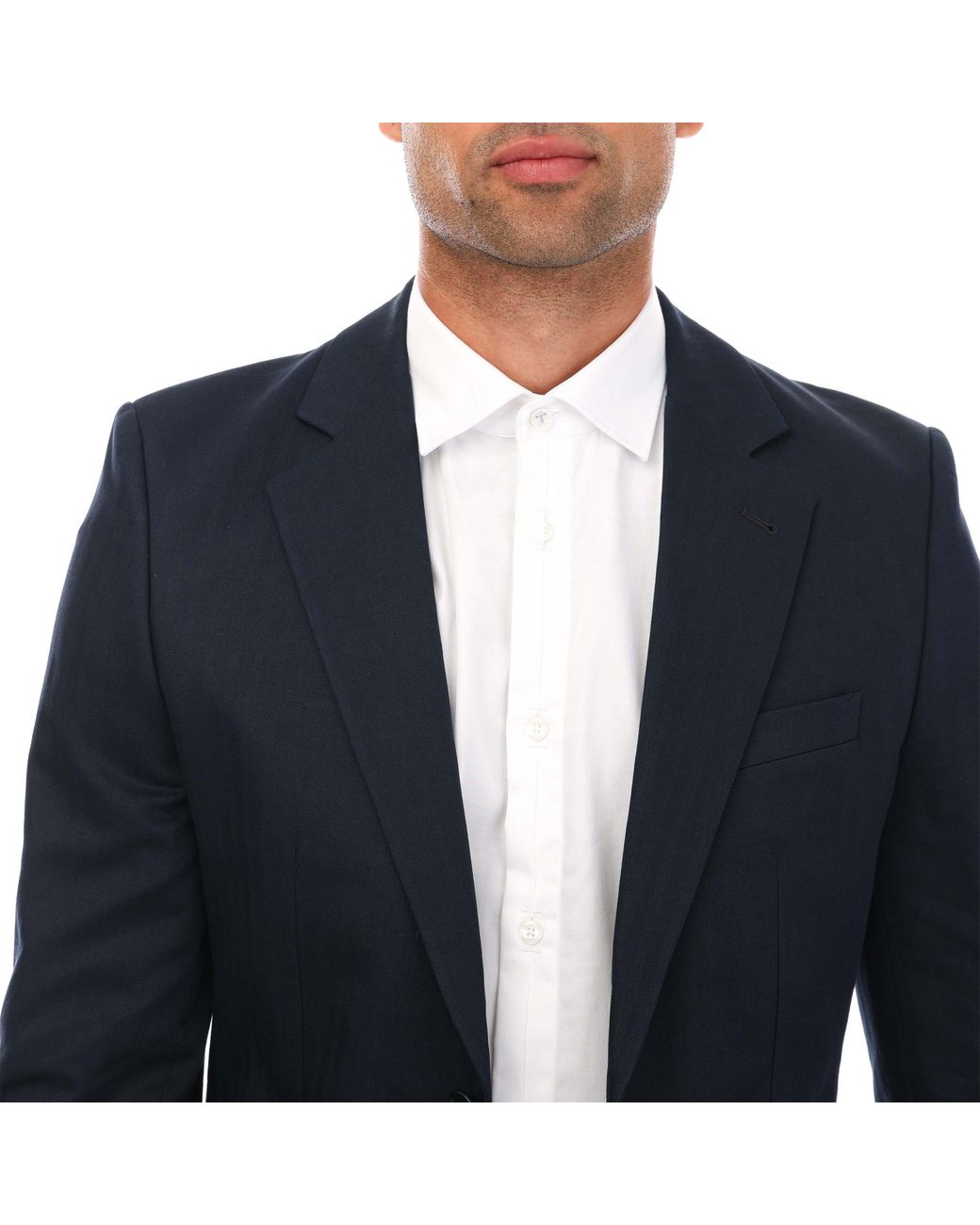 Ted Baker Blue Shakerj Slim Fit Cotton Linen Jacket for men