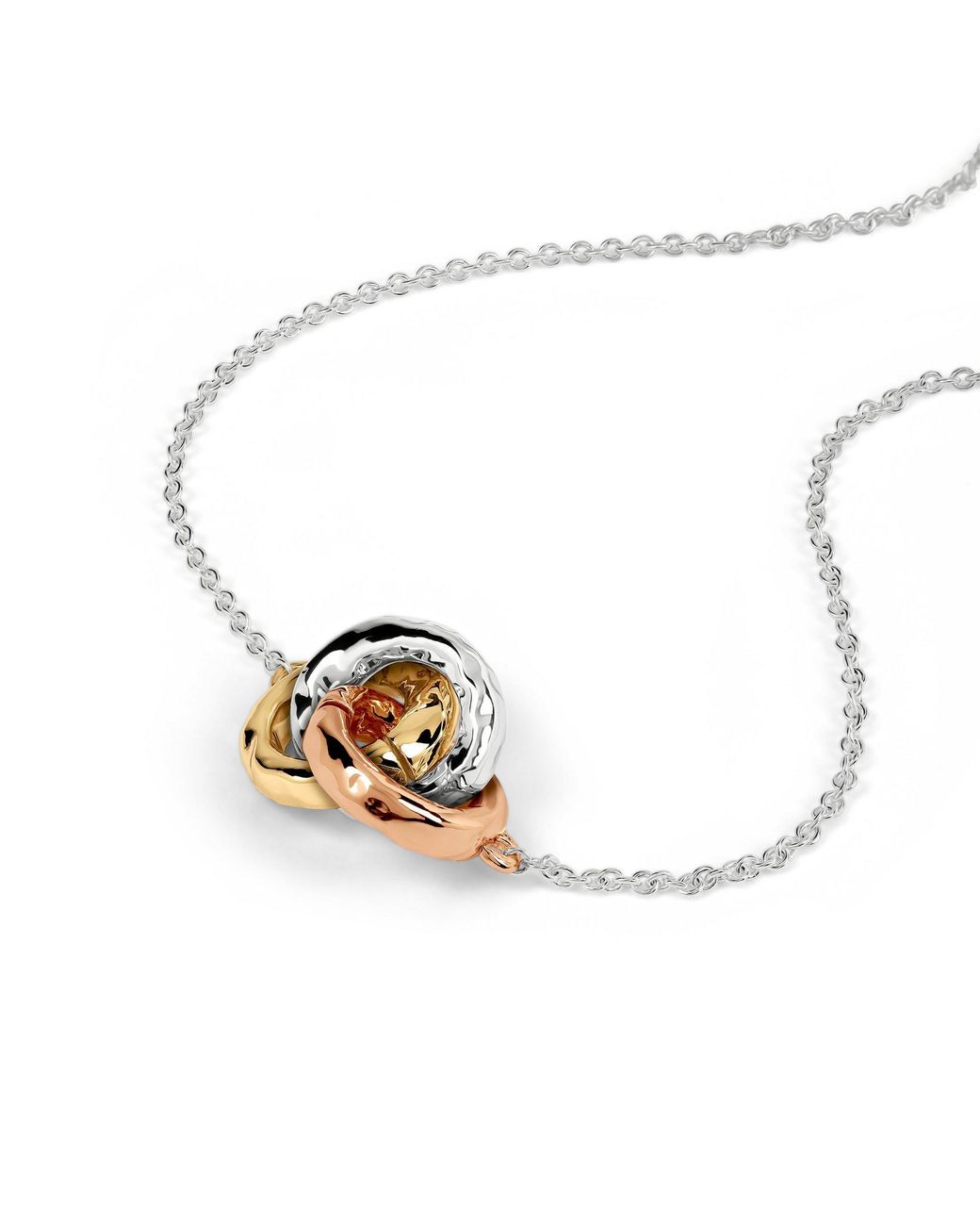 Radley Metallic Triple Plated Hammered Necklace