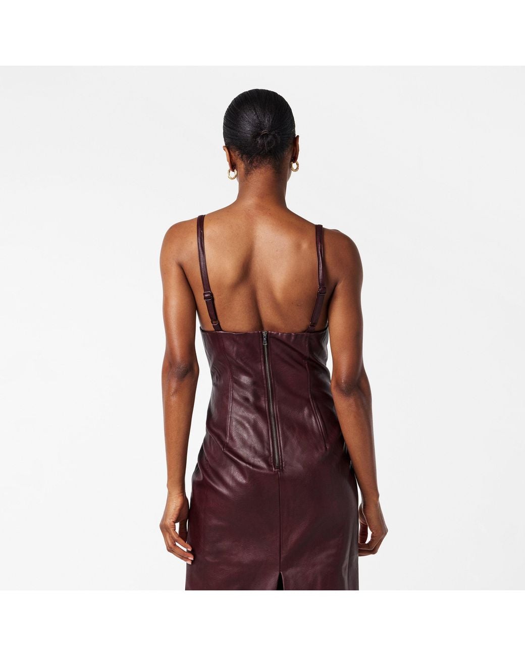 Bardot Purple Estine Midi Strappy Plunge Bodycon Dress