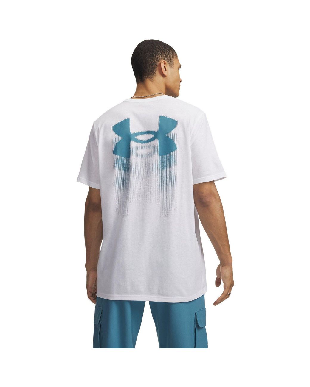Under Armour White Blur Logo Short Sleeve T-Shirt for men