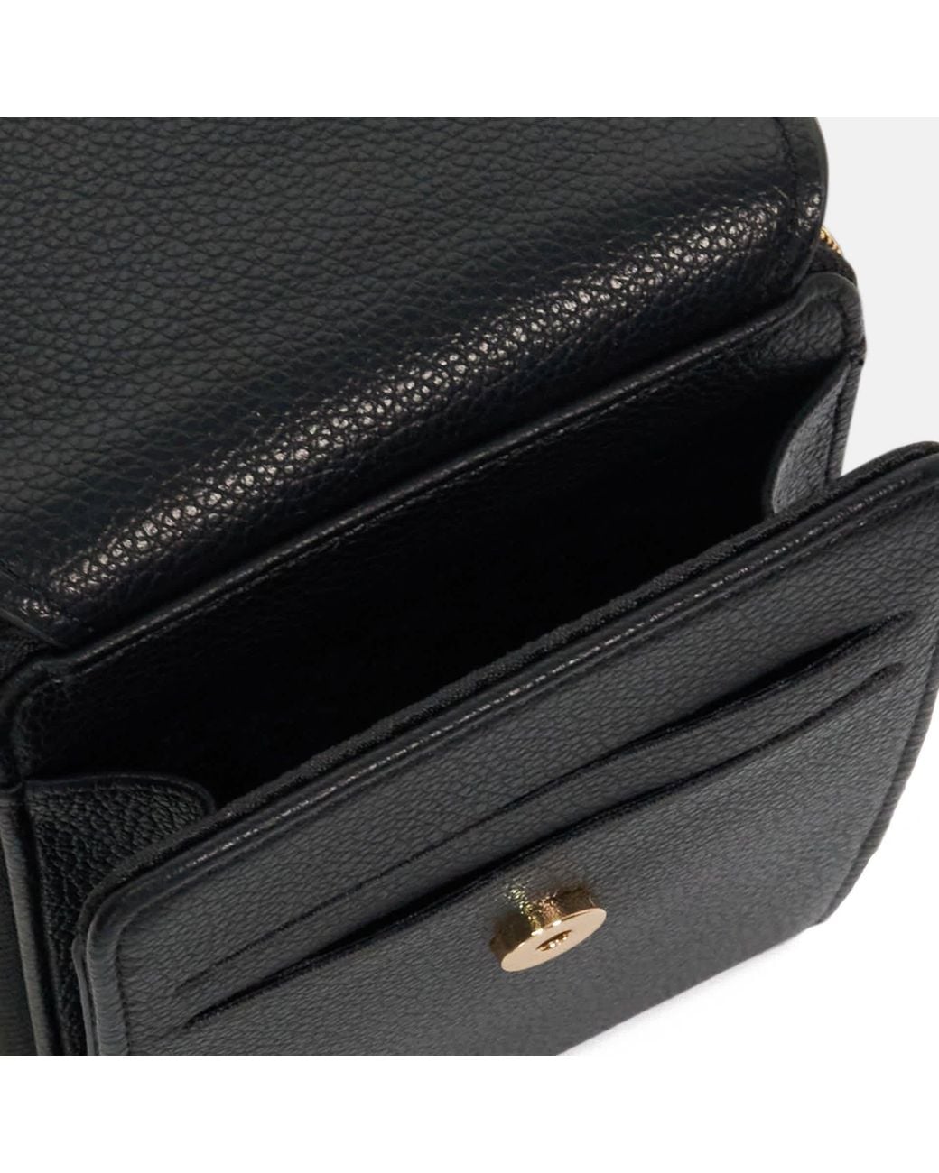 Dune Black Sunrised Faux Leather Phone Bag
