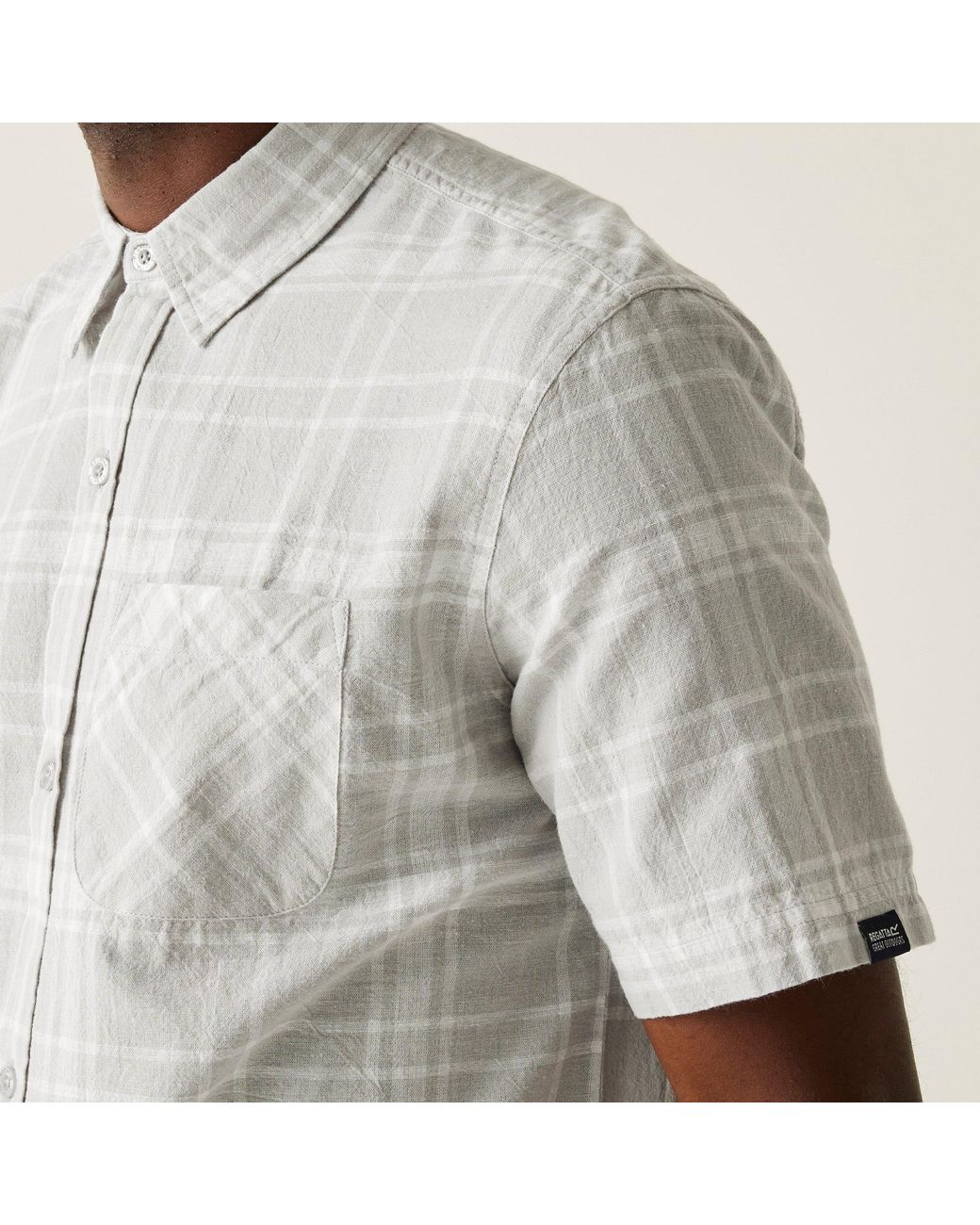 Regatta Gray Loran Long-Sleeve Plain Shirt for men