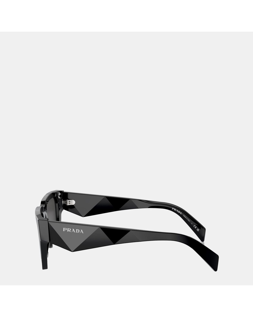 Prada Gray Square Symbole Sunglasses for men
