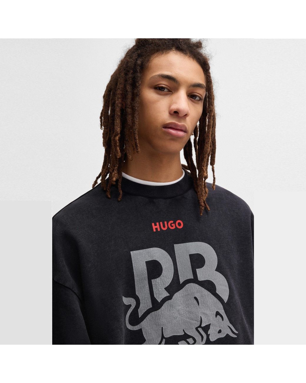 HUGO Gray Short Sleeve Polo Shirt for men