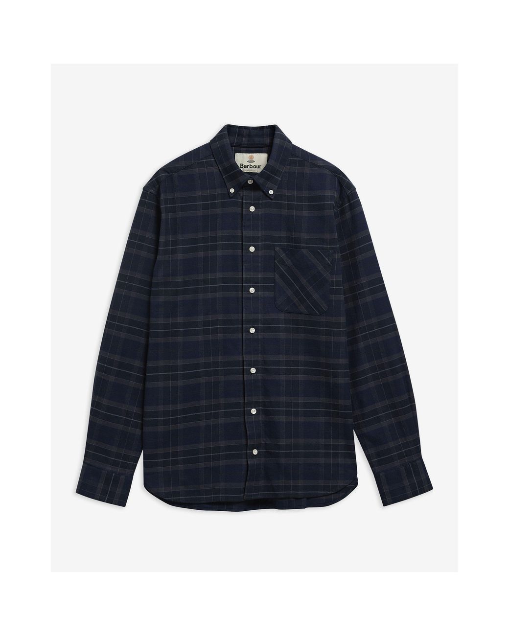Barbour Blue Dunoon Tartan Cotton Long-Sleeve Shirt for men