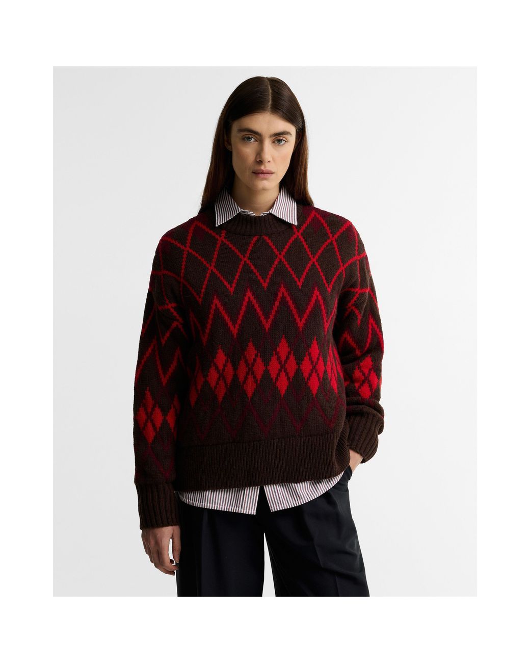 Barbour Red Adina Crew-Neck Jumper