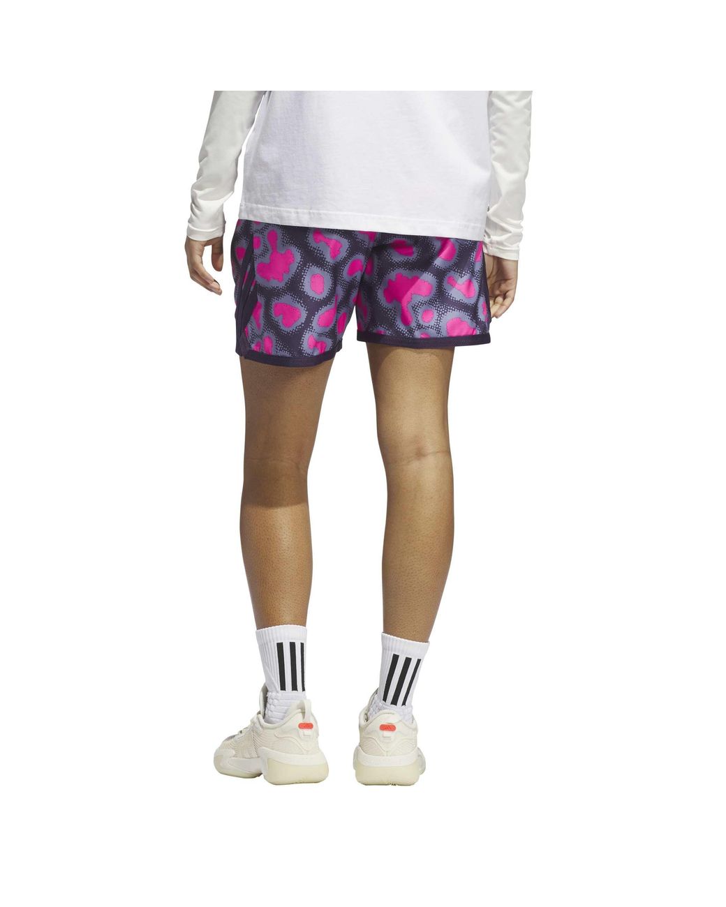 Adidas Purple Crazy Lite All-Over Print Basketball Shorts for men