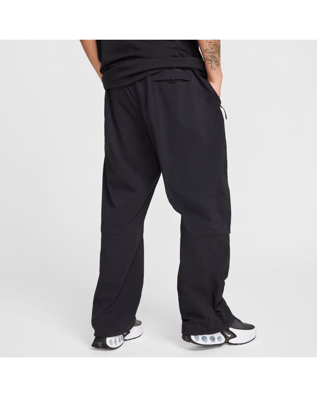 Nike Black Tech Woven Oversized Trousers for men