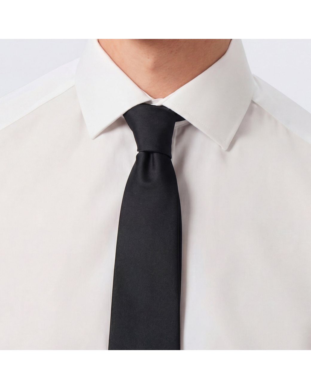 Twisted Tailor Black Ellroy Plain Tie for men