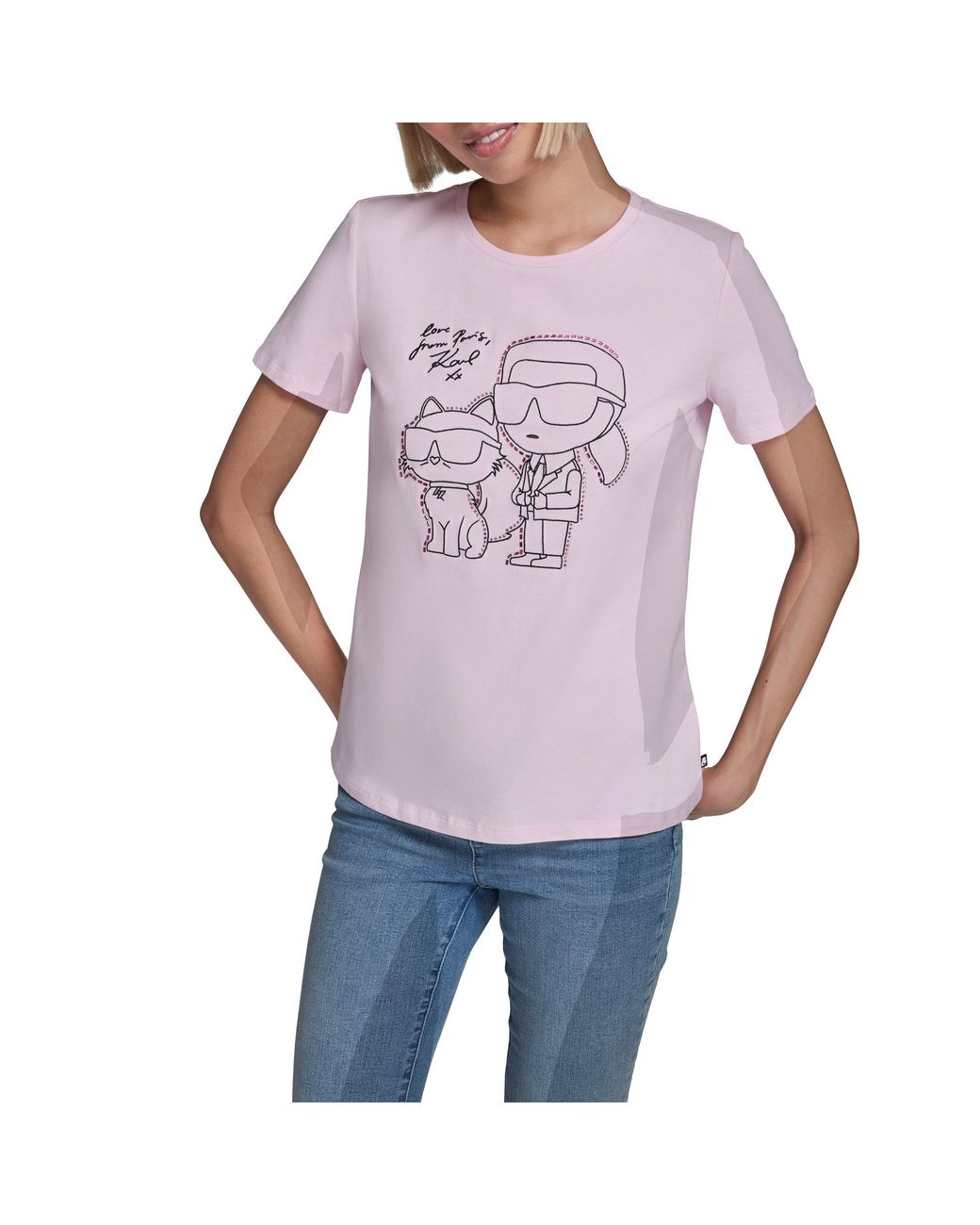 Karl Lagerfeld Purple Sportswear T-Shirt