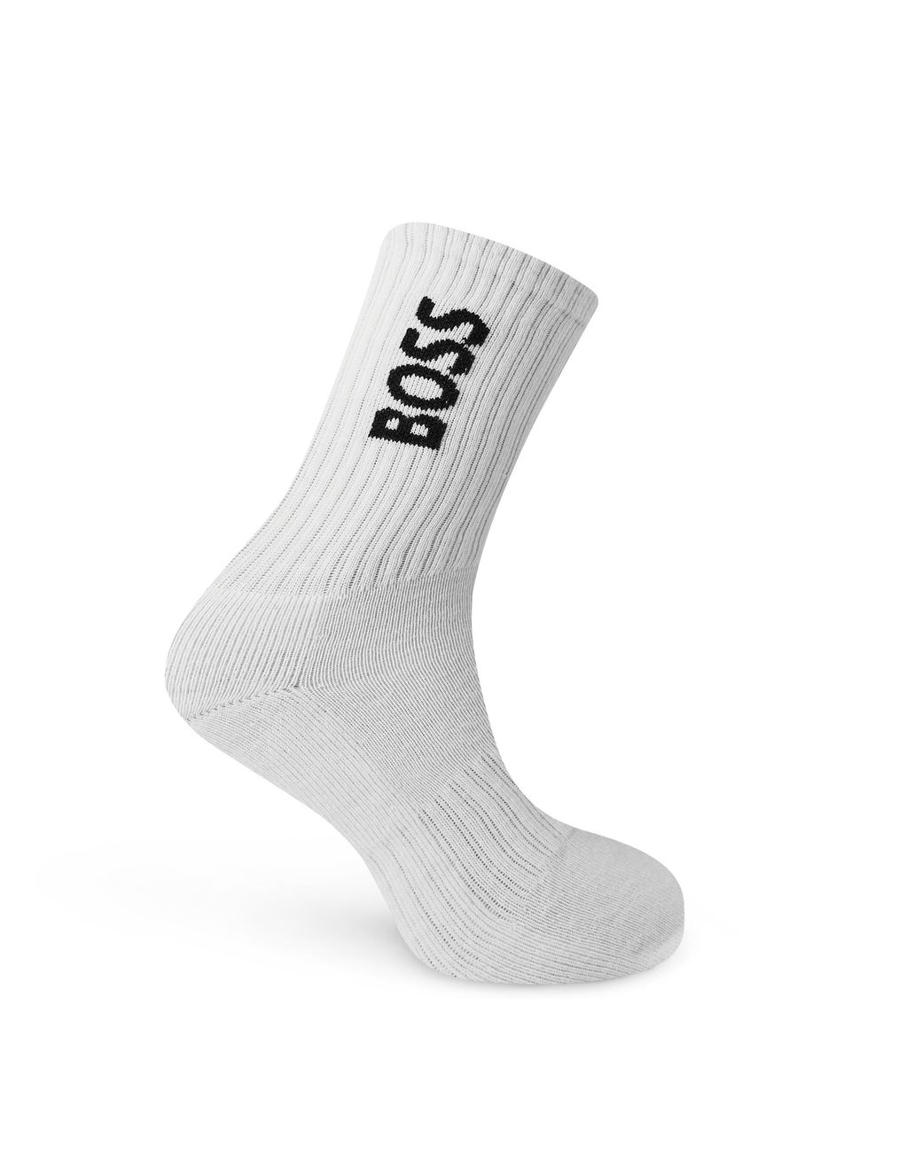Boss White Bodywear 3 Pack Socks With Logo Detail (Crew) for men