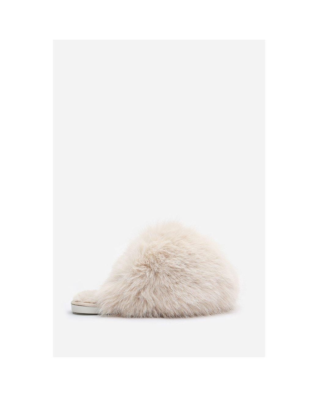 Where's That From Gray Where's Ultimate Fluffy Faux Fur Mule Slippers