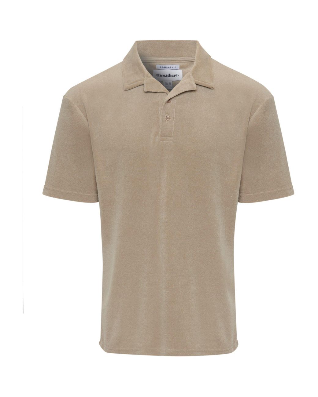 Threadbare Natural Comrie Short-Sleeve Polo Shirt for men