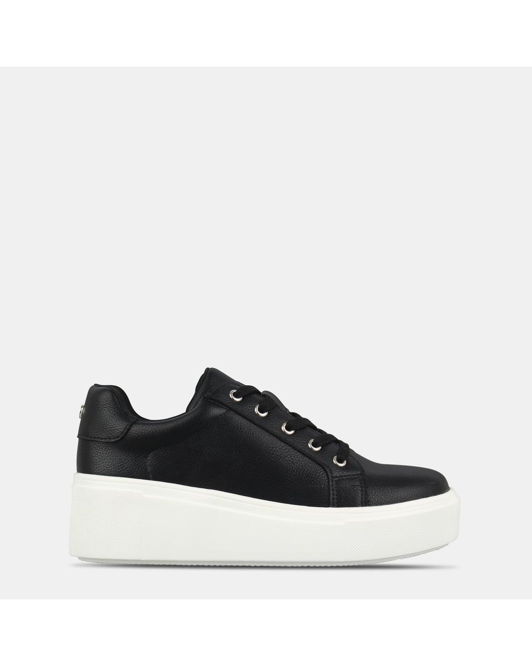 Miso Black Chunk Wedge Trainers