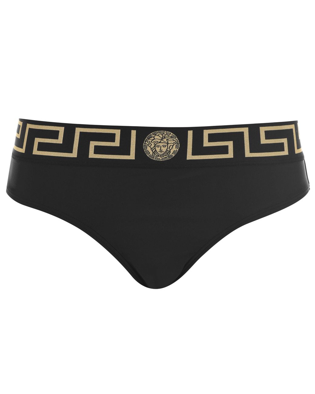 Versace Black Tape Stretch Swimwear Bikini Brief