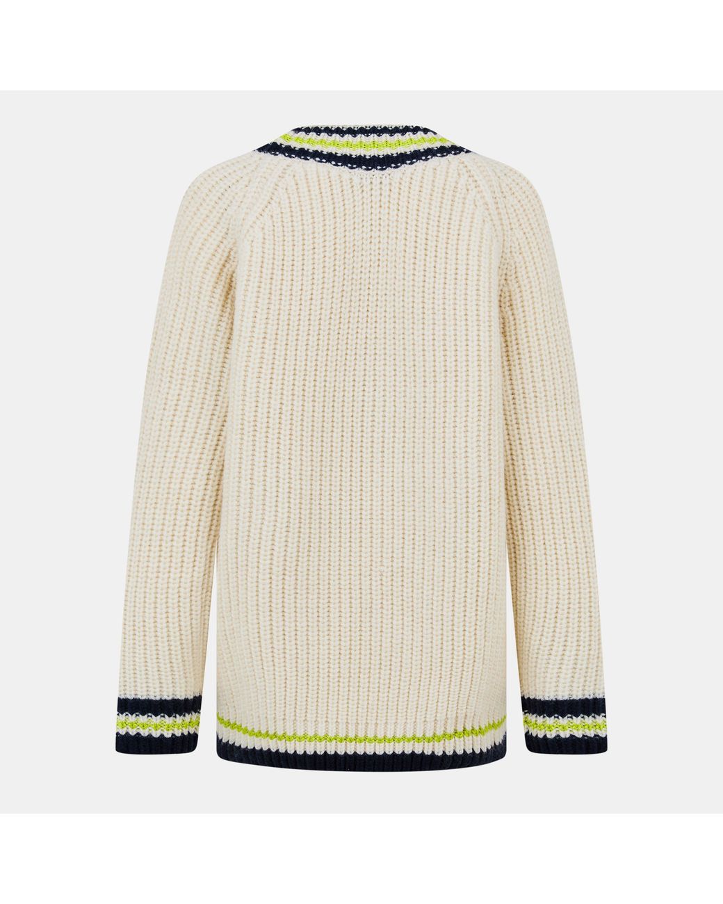 Lacoste White Tricot Crew Neck Jumper