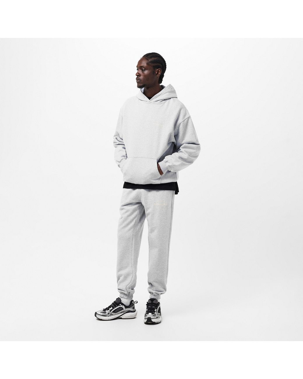 Represent White Closed Hem Fleece Joggers for men