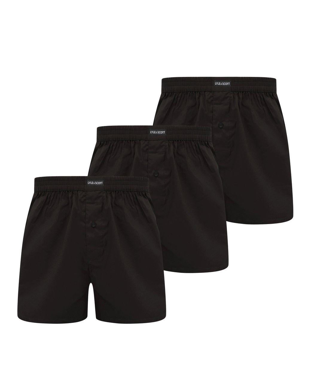 Lyle & Scott Black Woven Boxer Trunk Underwear for men